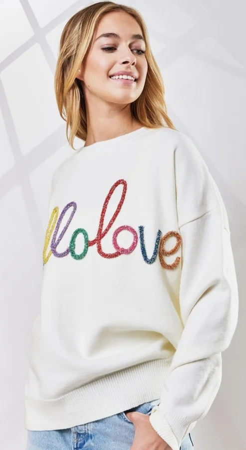 Hello Love Sweater Ivory