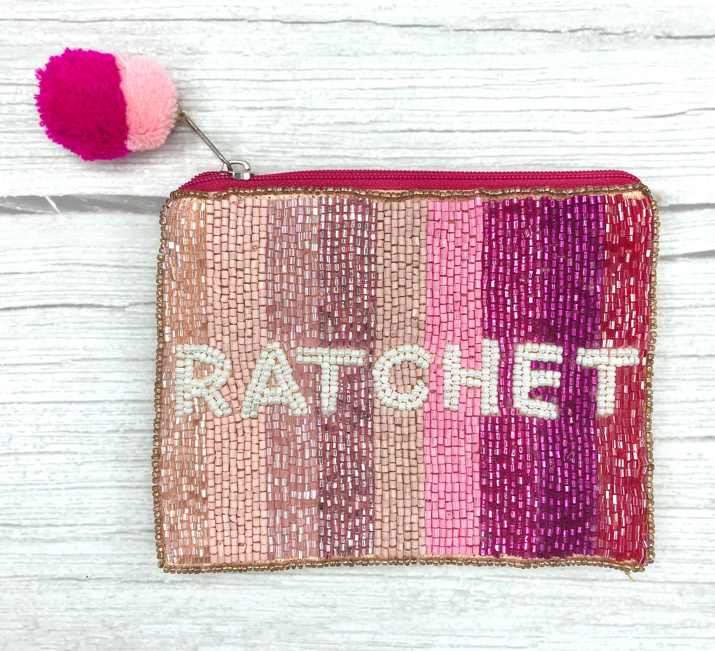 Ratchet Beaded Coin Purse