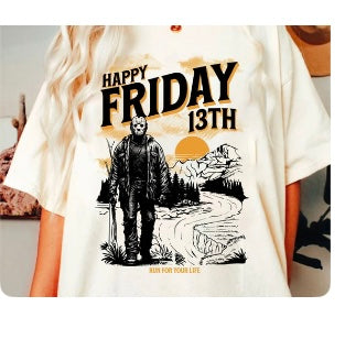 FRIDAY THE 13TH RUN FOR YOUR LIFE GRAPHIC T
