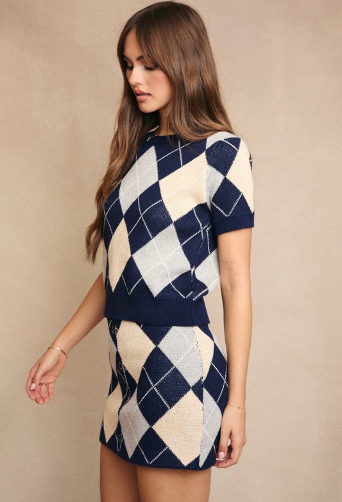 ARGYLE SWEATER SET