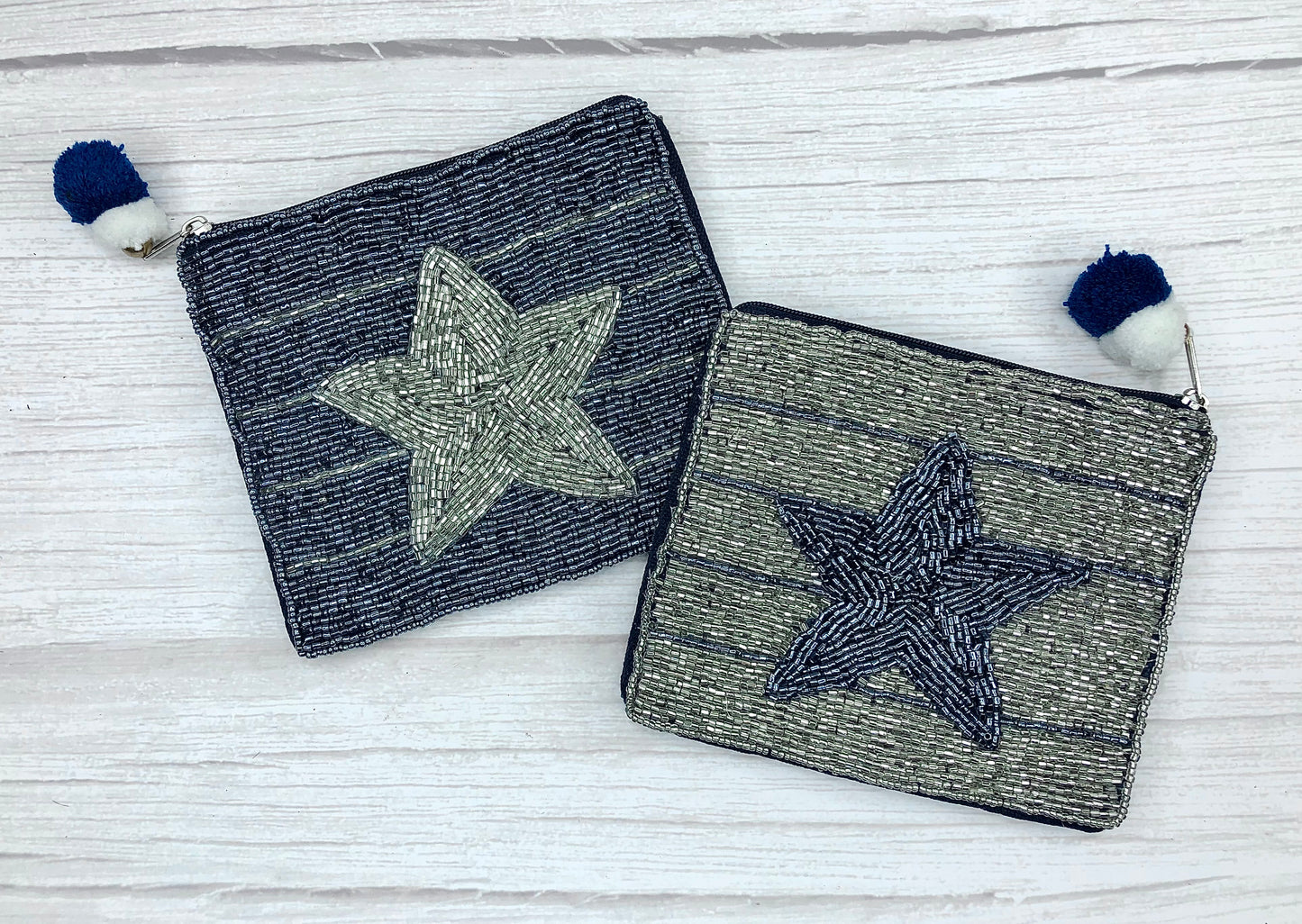 Cowboys Star Beaded Coin Purse