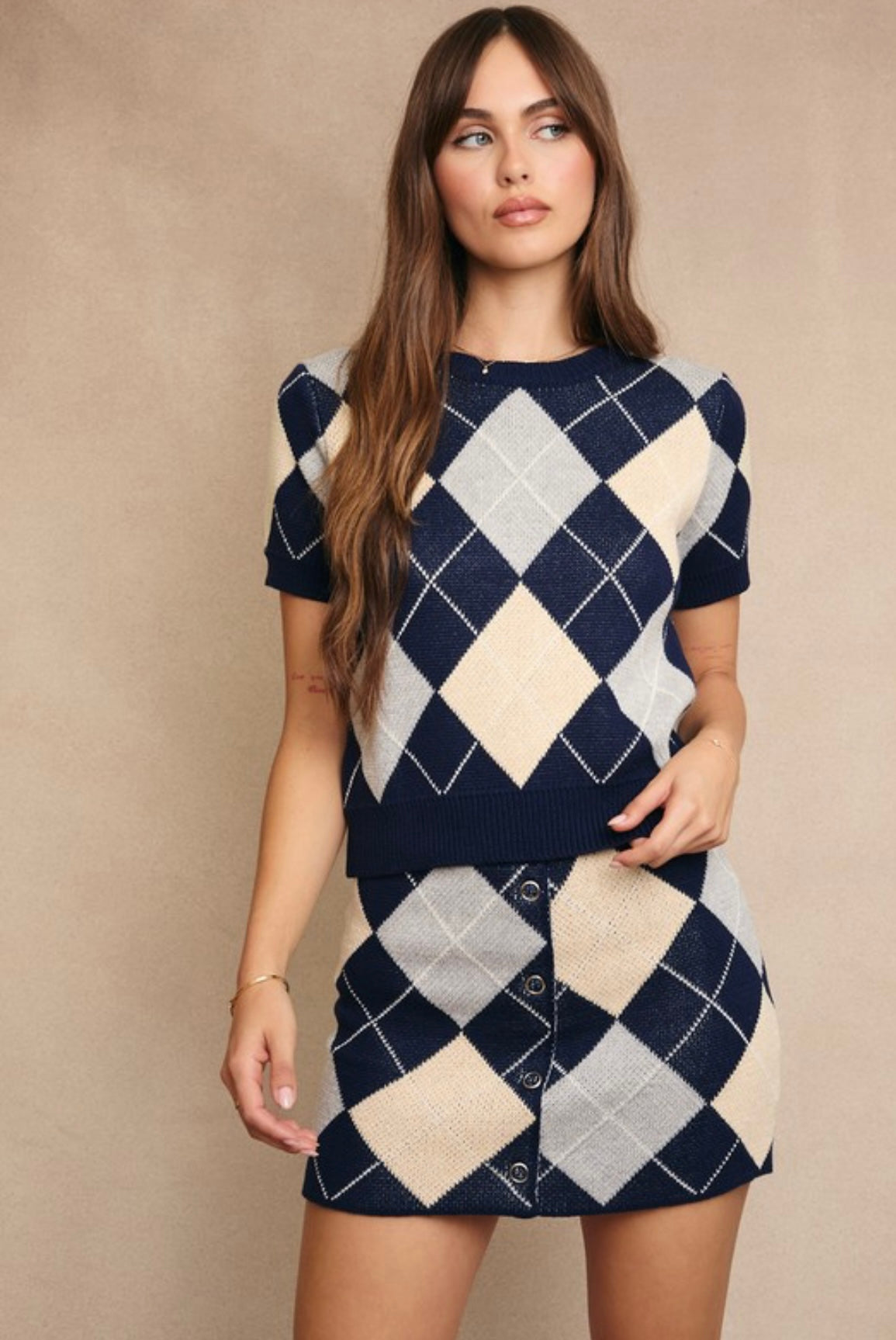 ARGYLE SWEATER SET