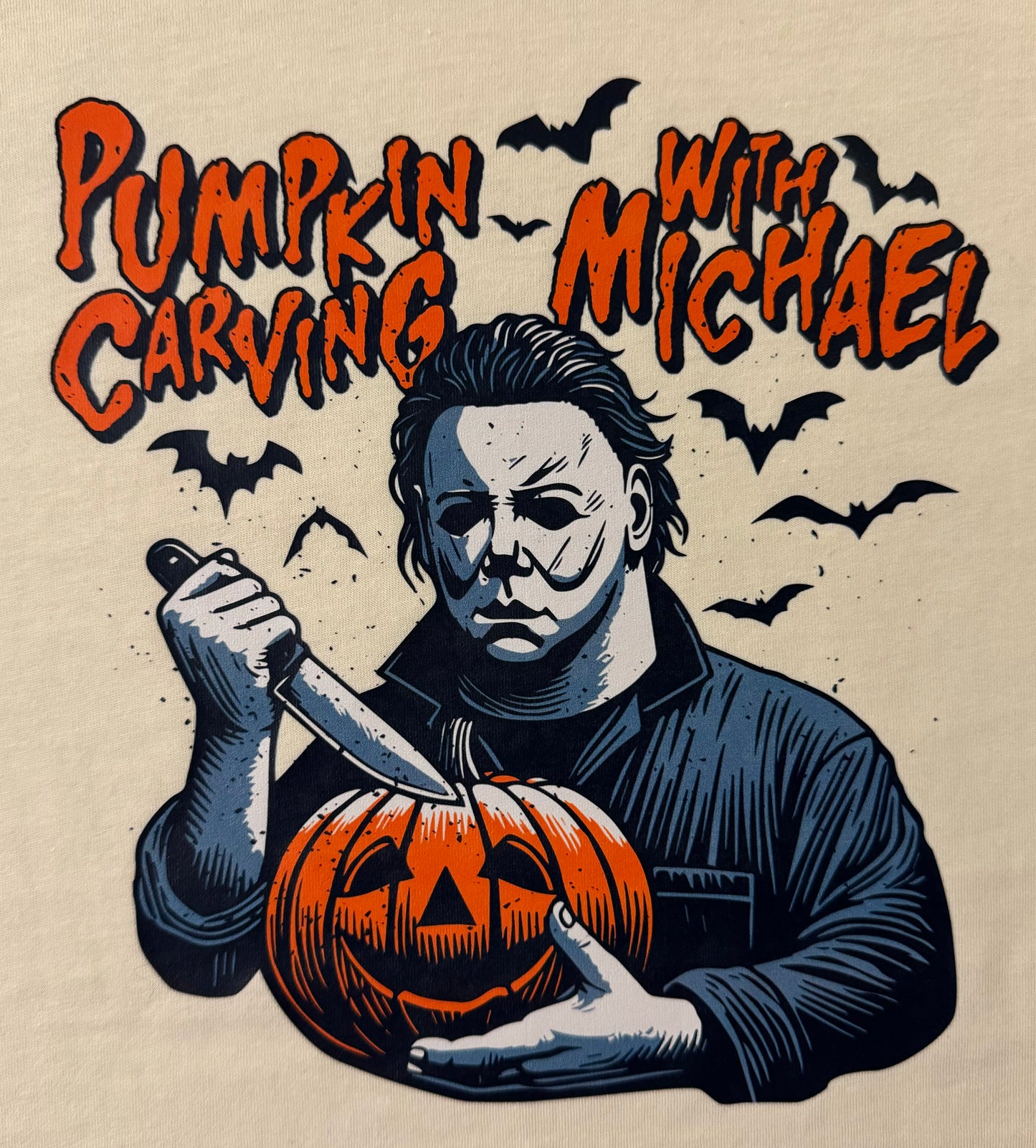Pumpkin Carving With Michael Graphic T-Shirt