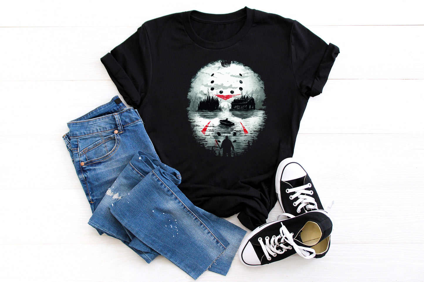 Crystal Lake Mask Graphic T