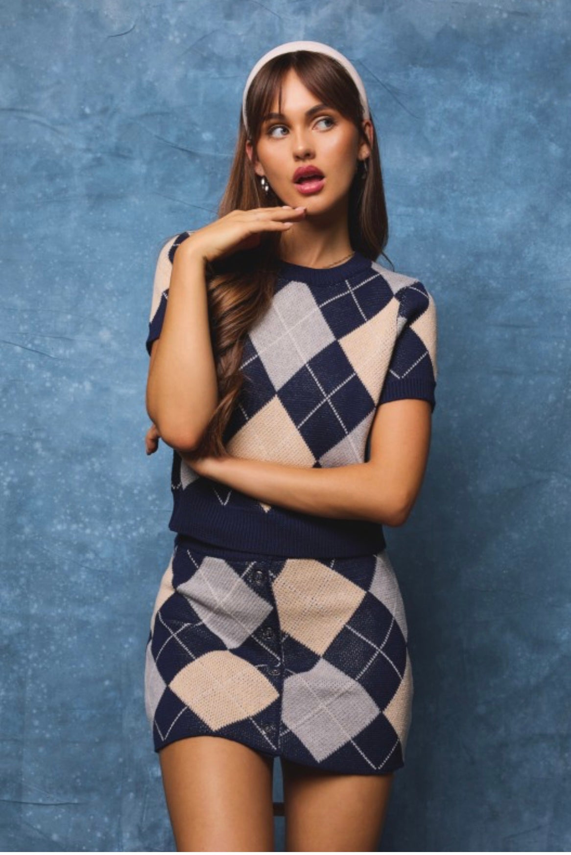 ARGYLE SWEATER SET