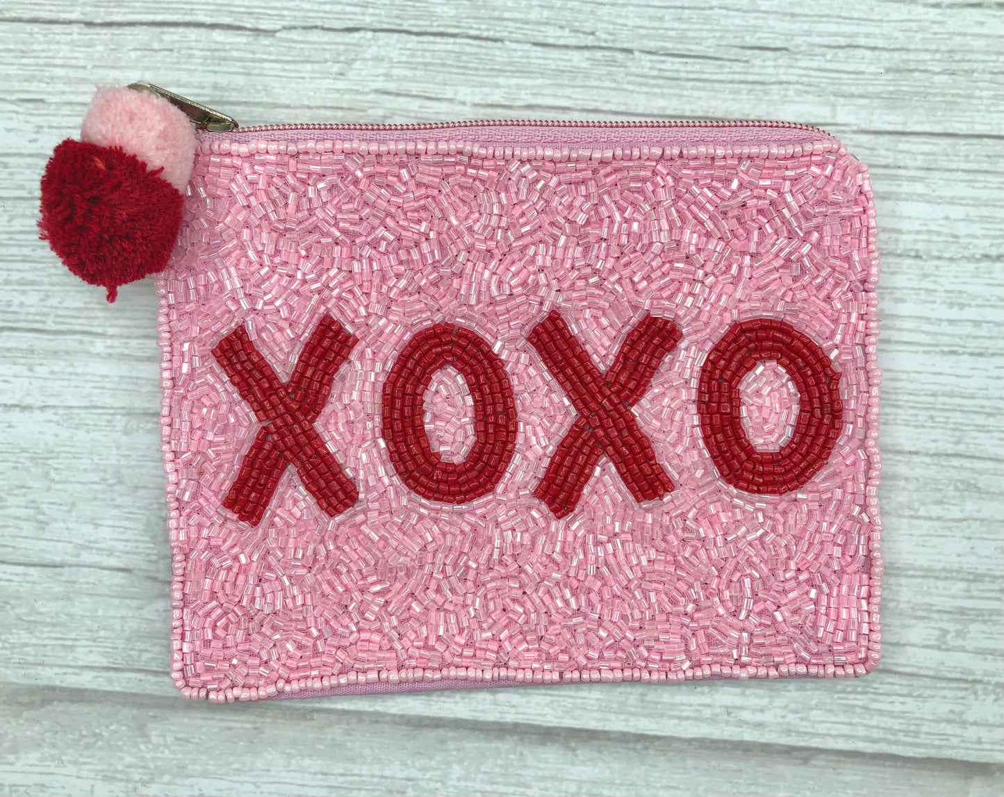XOXO Beaded Coin Purse