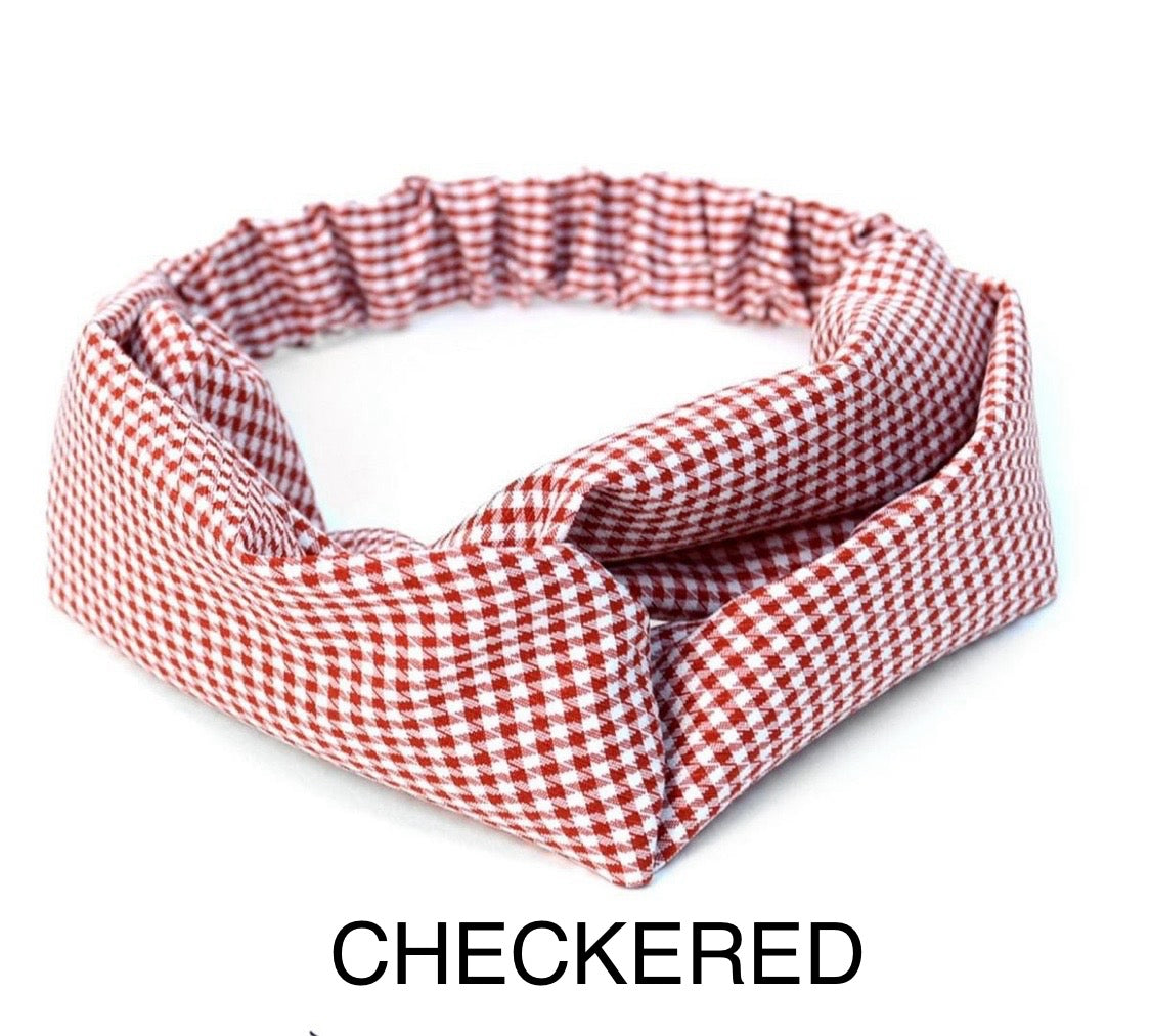 Criss Cross Headbands Red