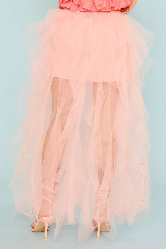 Pink Mesh Skirt