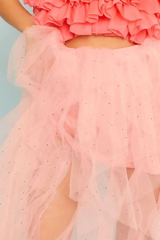 Pink Mesh Skirt