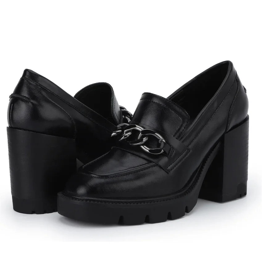 Black Blast Buckle Platform Shoe