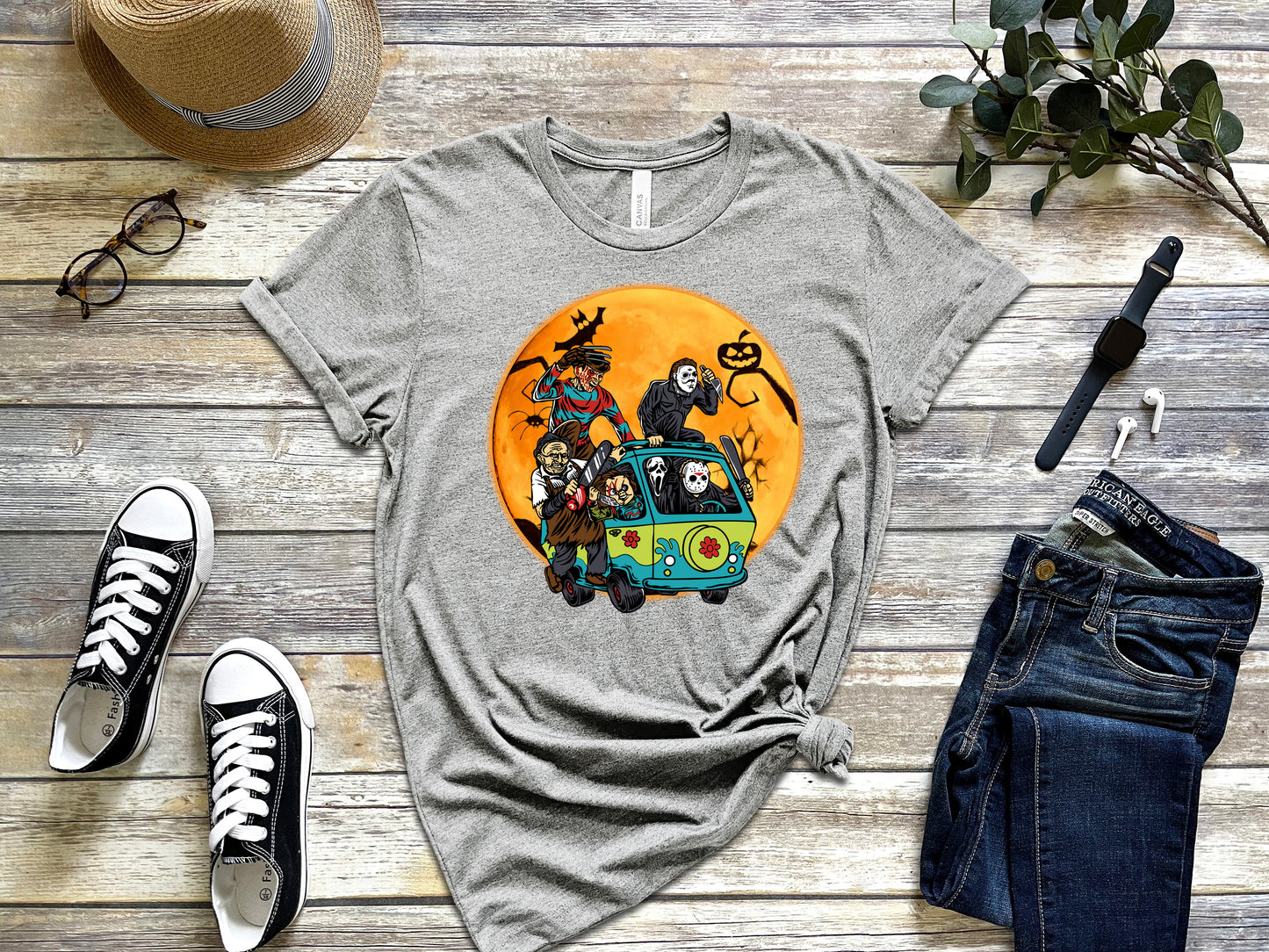 Scooby Doo Horror Van Moon Graphic T