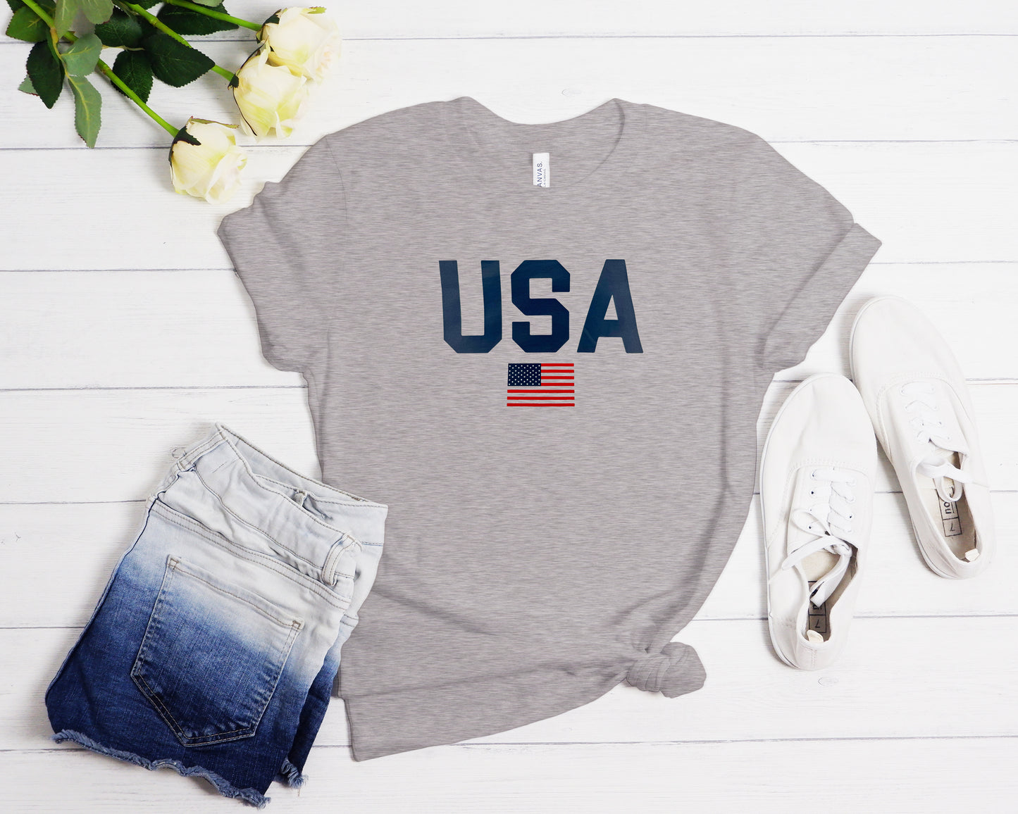USA Flag Graphic T