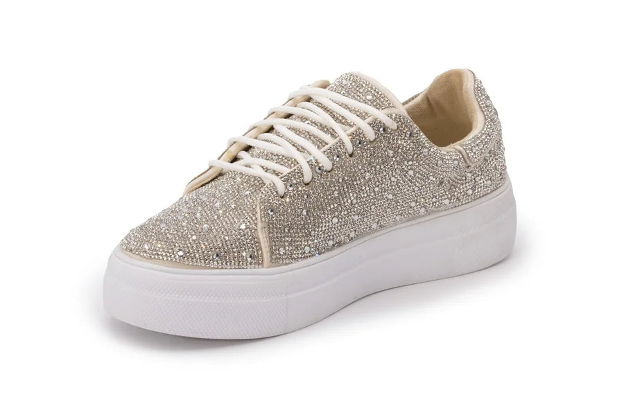 Bedazzled Clear Rhinestone Tennis Shoes