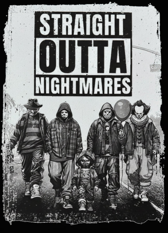 STRAIGHT OUTTA NIGHTMARES GRAPHIC T