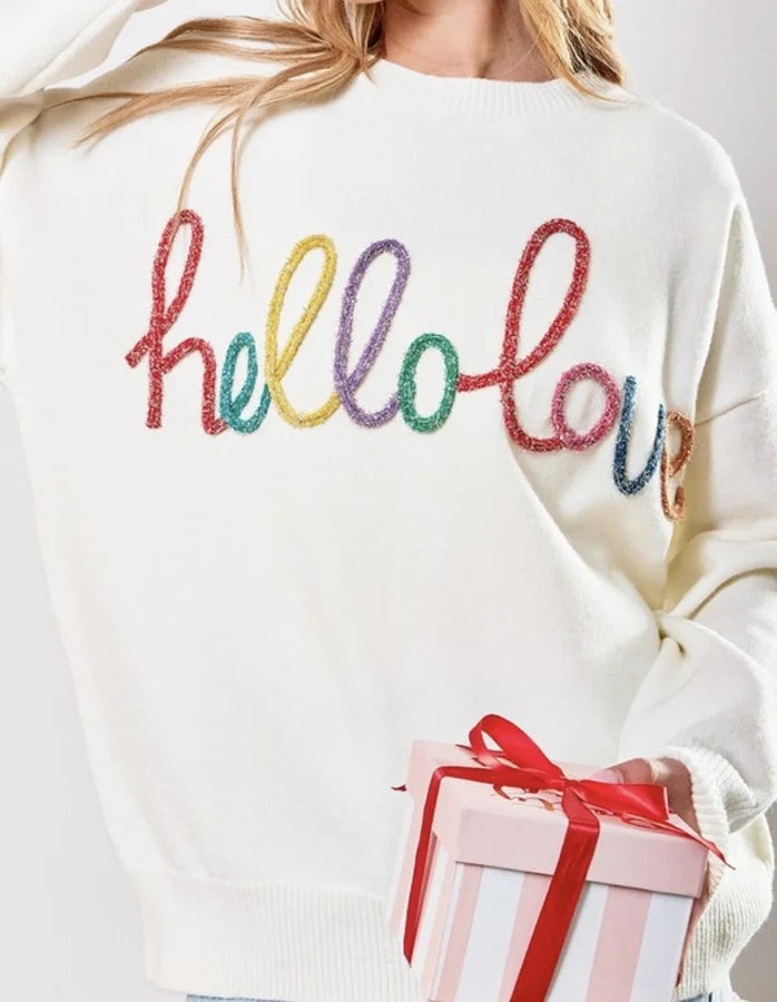 Hello Love Sweater Ivory