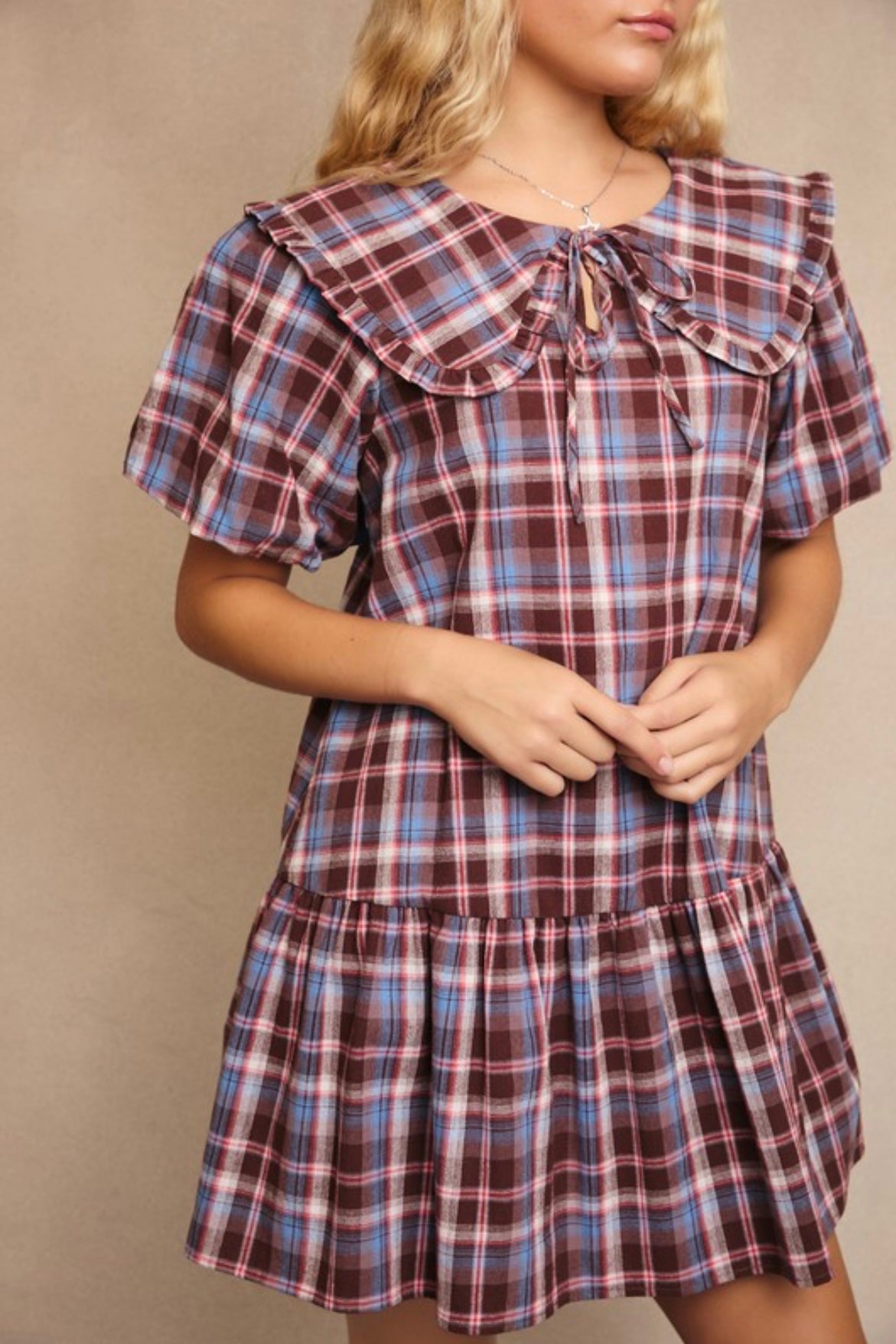 PETER PAN COLLAR MINI DRESS