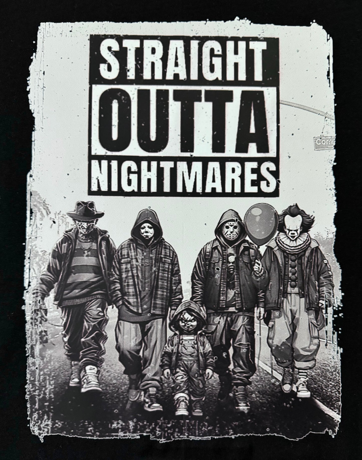 STRAIGHT OUTTA NIGHTMARES GRAPHIC T