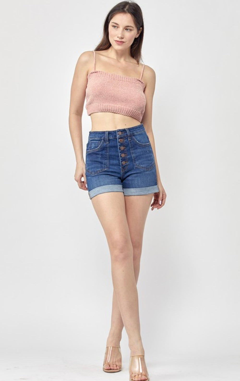 Patch Pocket Jean Shorts