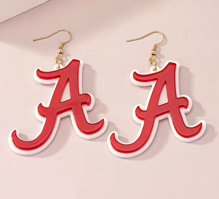 "A" Earrings