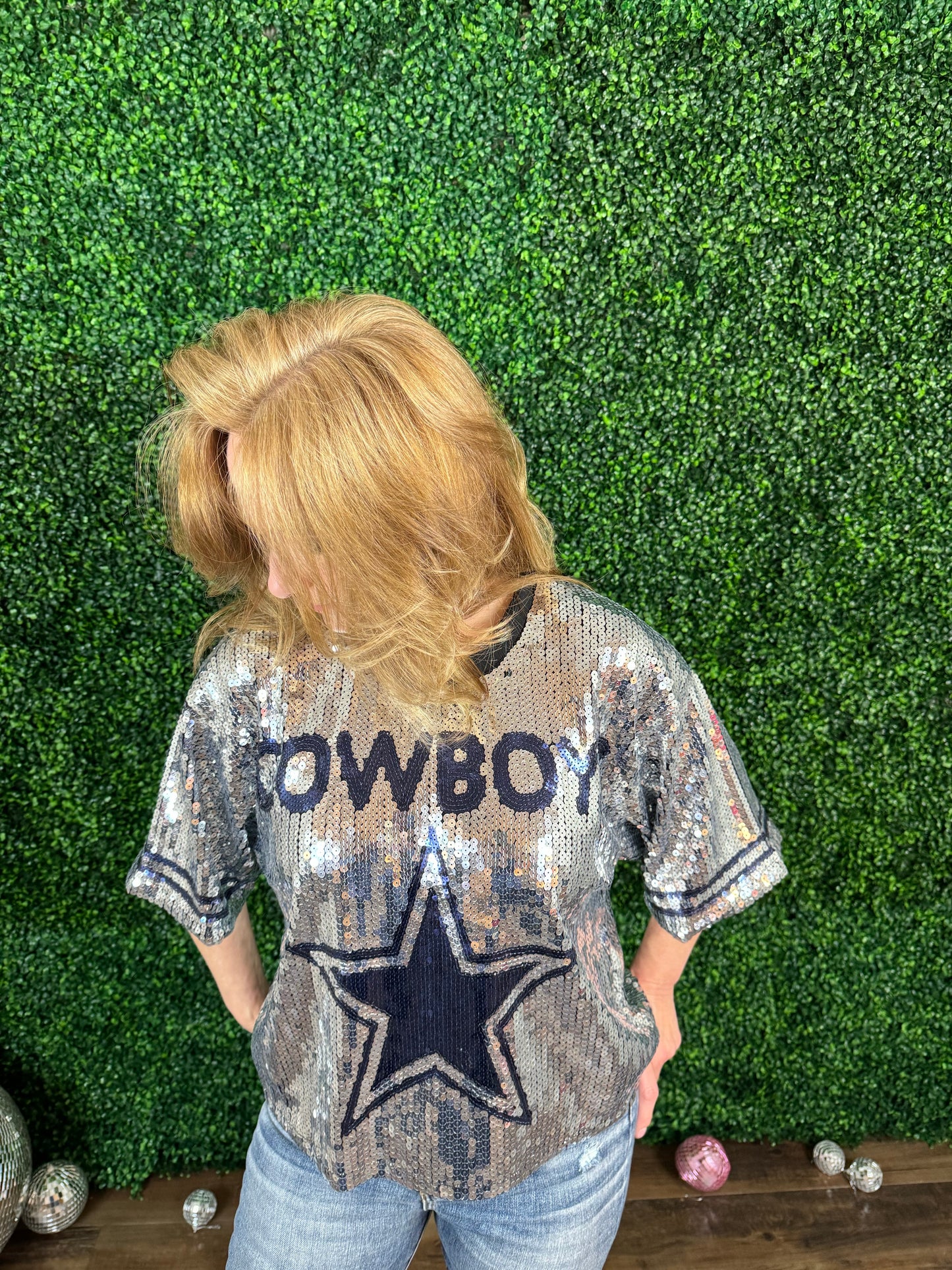 Cowboys Sequin Top