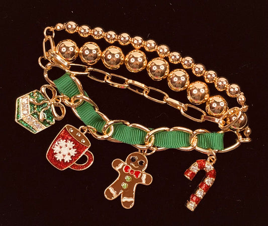 Christmas Present Charm Bracelet