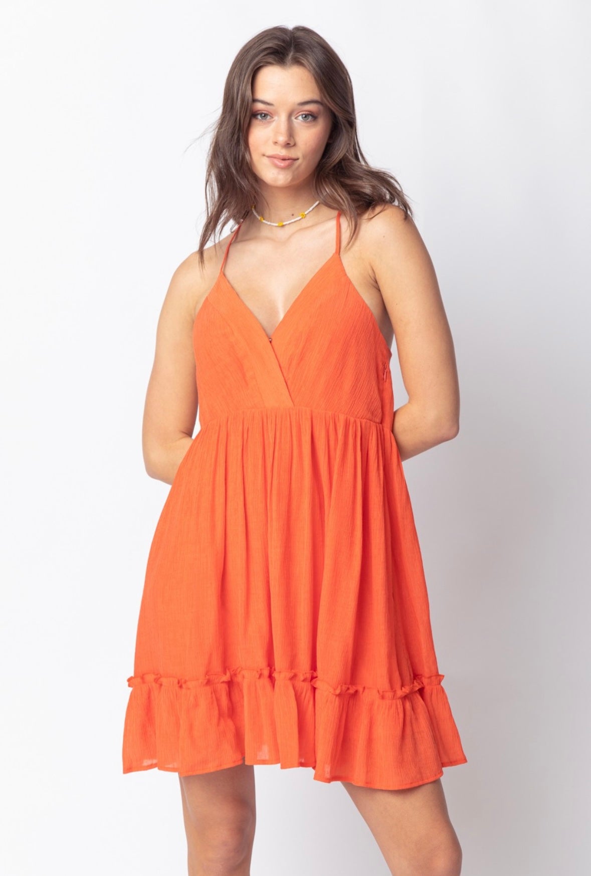 Lattice Sundress Orange