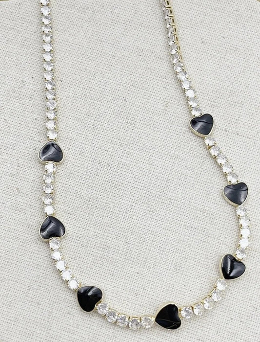 Black Heart Choker Necklace