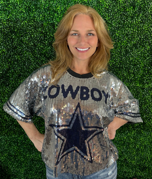 Cowboys Sequin Top