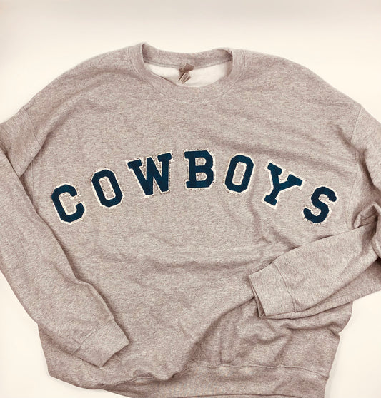 Cowboys Chenille Sweatshirt Grey