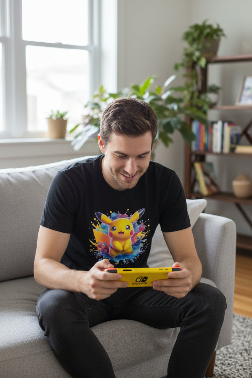 Watercolor Cartoon Graphic T-Shirt