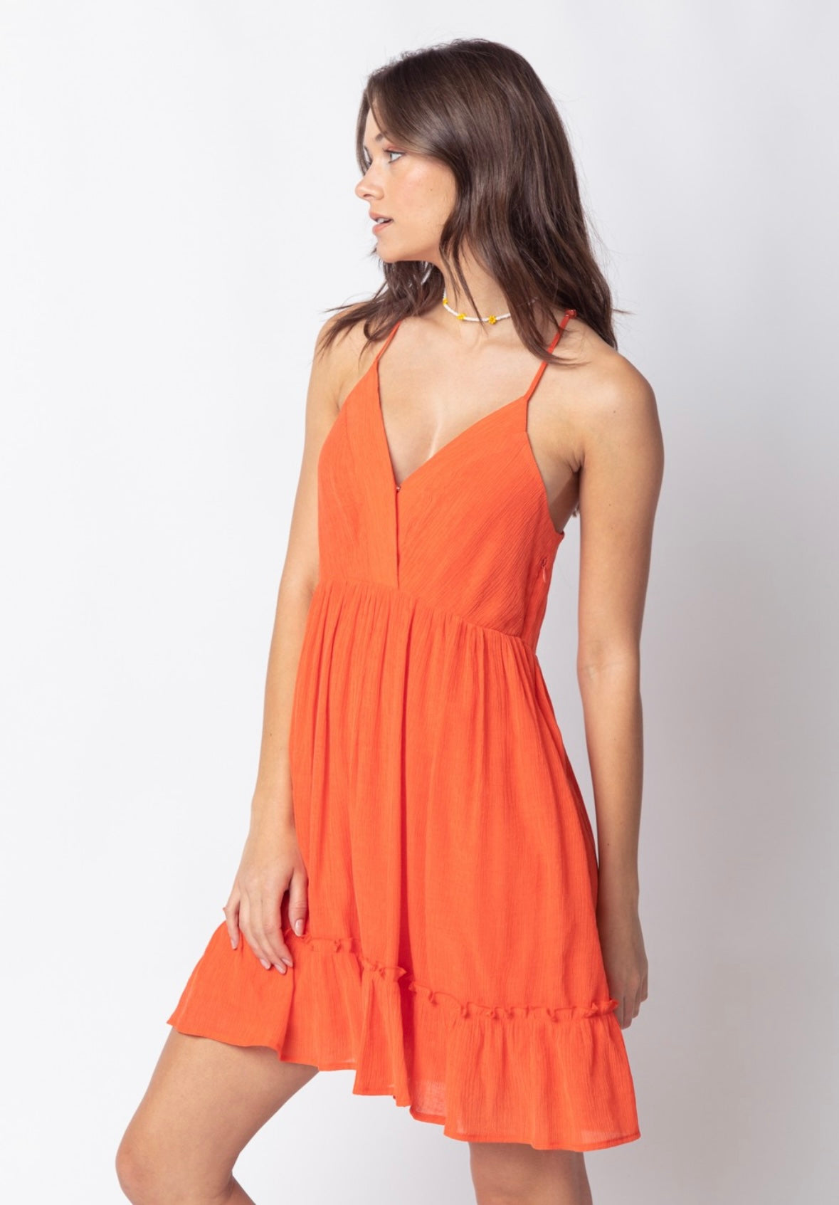 Lattice Sundress Orange