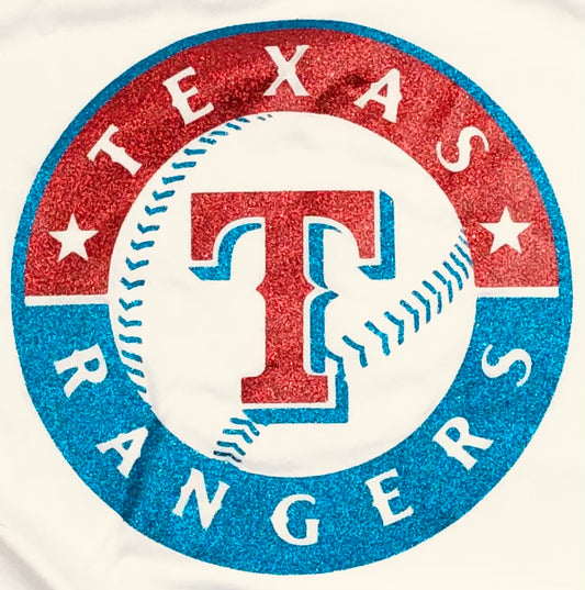 Texas Rangers Glitter Graphic T-Shirt