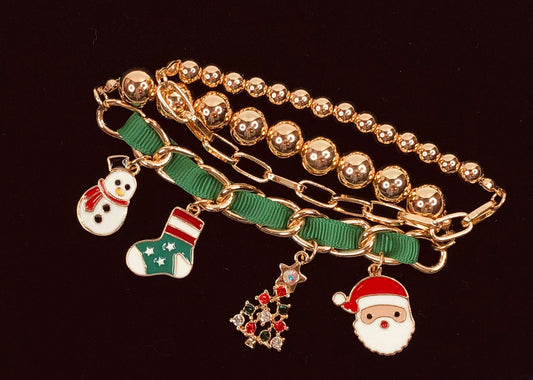 Christmas Stocking Charm Bracelet