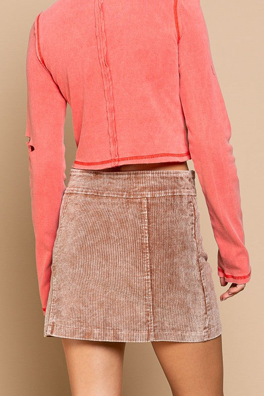 Corduroy Mini Skirt