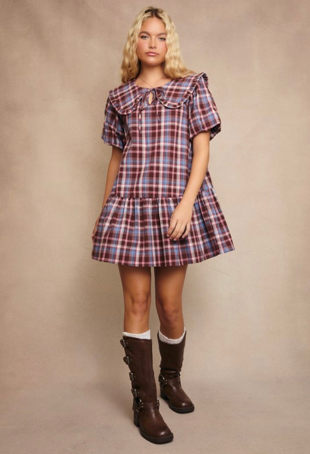 PETER PAN COLLAR MINI DRESS