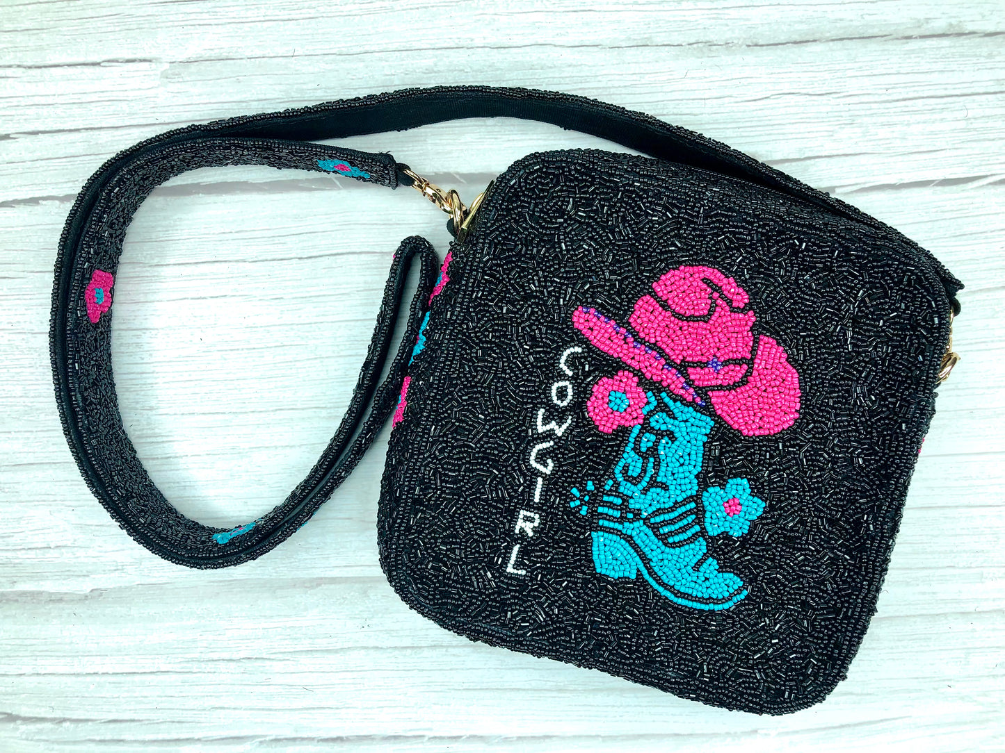 Cowgirl Beaded Box Bag
