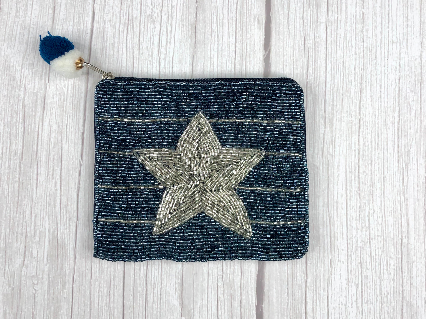 Cowboys Star Beaded Coin Purse