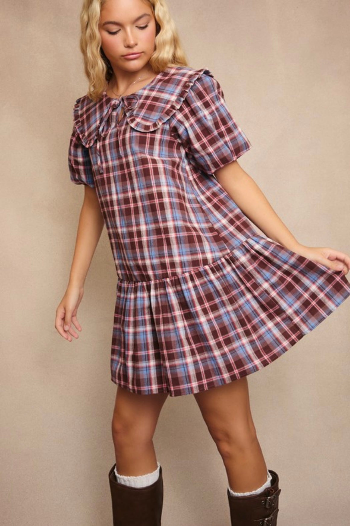 PETER PAN COLLAR MINI DRESS