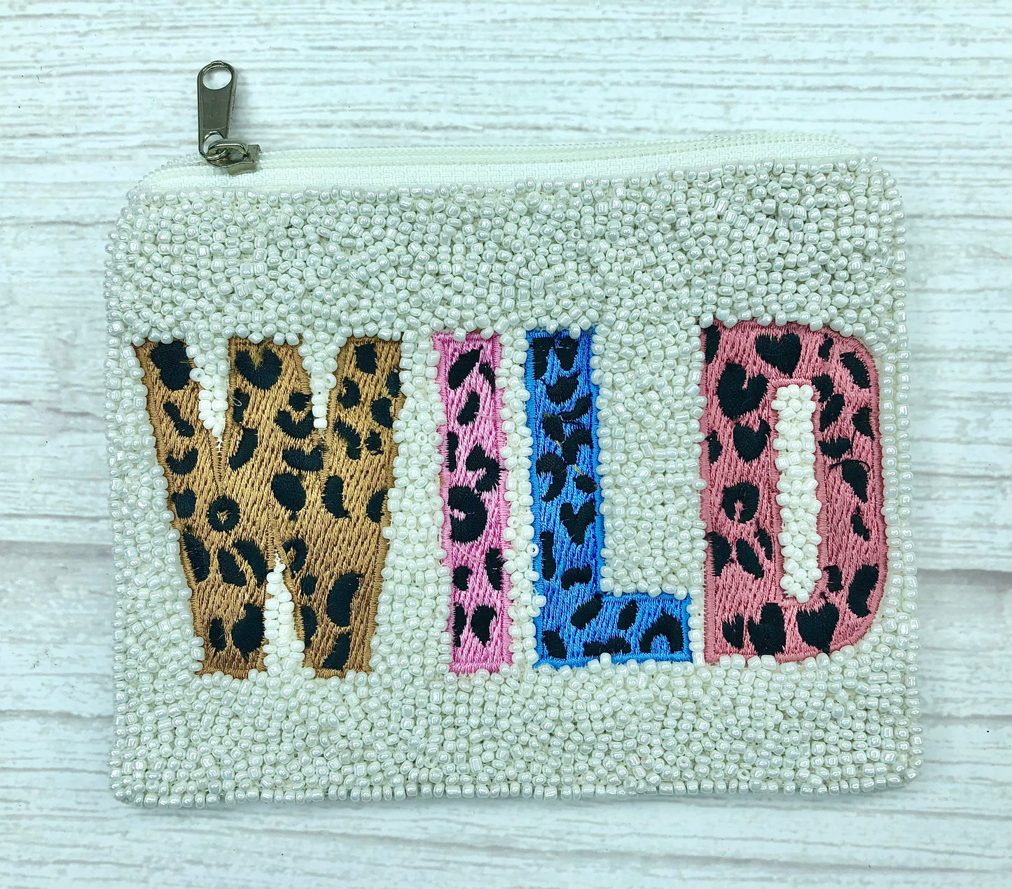 WILD Beaded Coin Purse