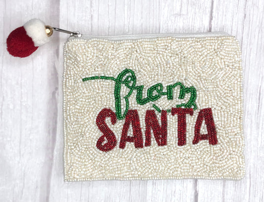 From Santa Beaded Coin Purse