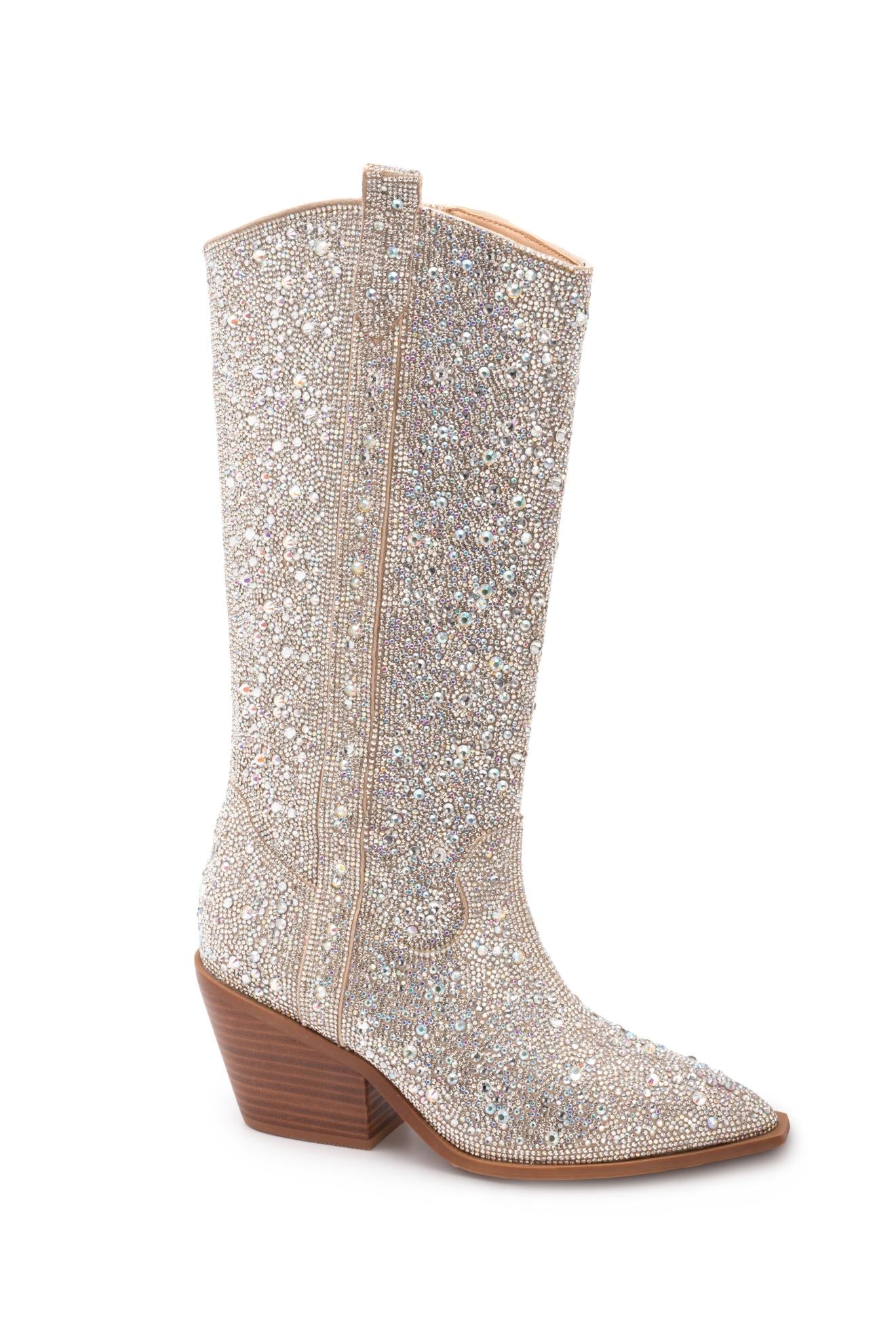 Clear Rhinestone Cowboy Boots