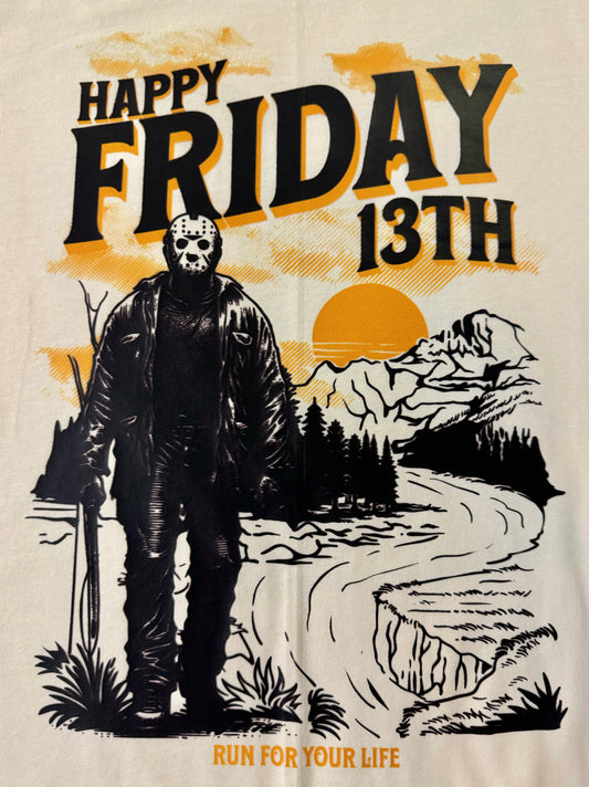 FRIDAY THE 13TH RUN FOR YOUR LIFE GRAPHIC T