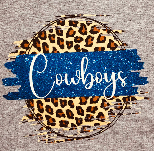 Cowboys Leopard print Graphic T-Shirt