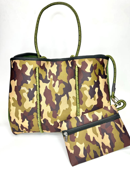 Neoprene Camo Tote