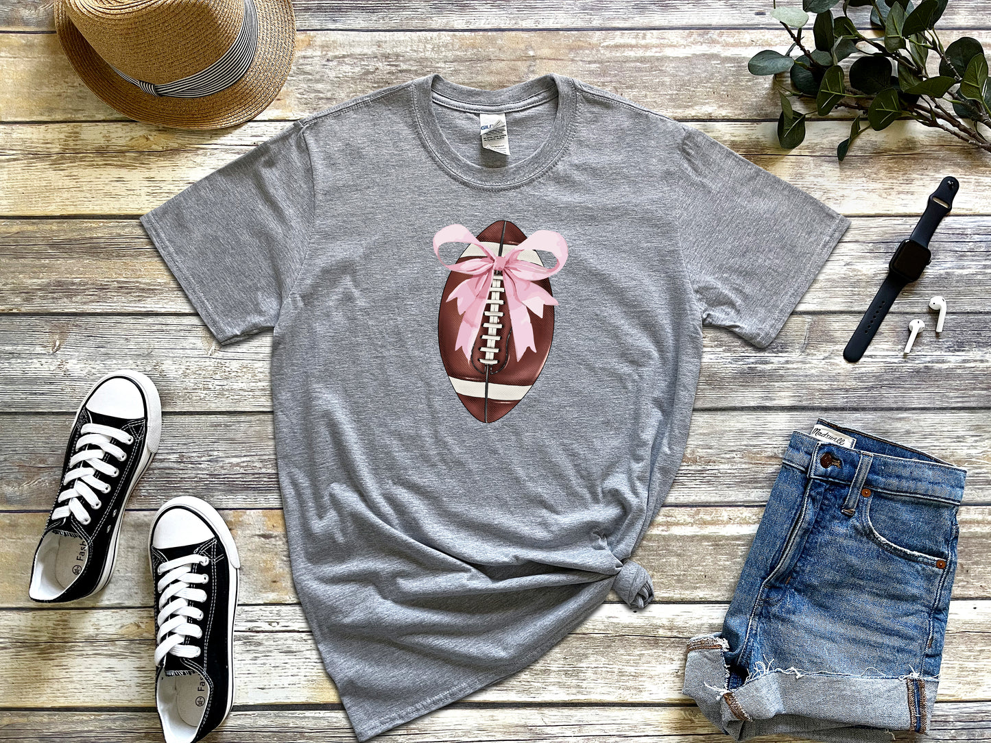 Croquette Bow Football Graphic T