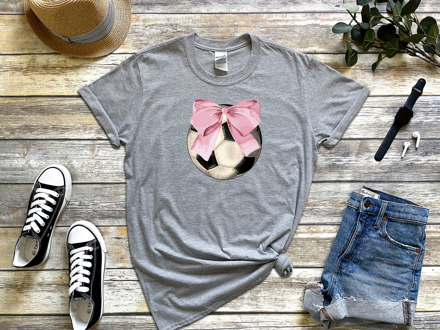 Croquette Bow Soccor Ball Graphic T