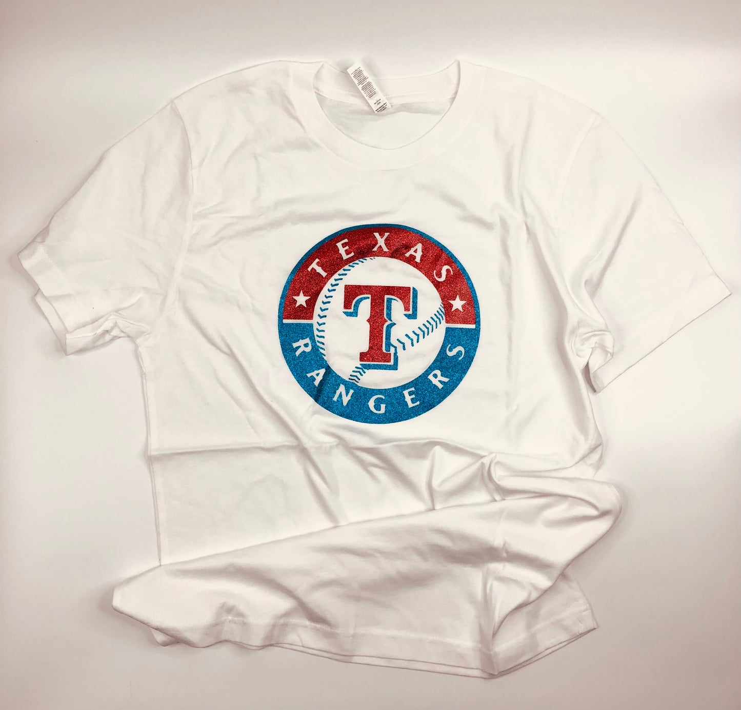 Texas Rangers Glitter Graphic T-Shirt