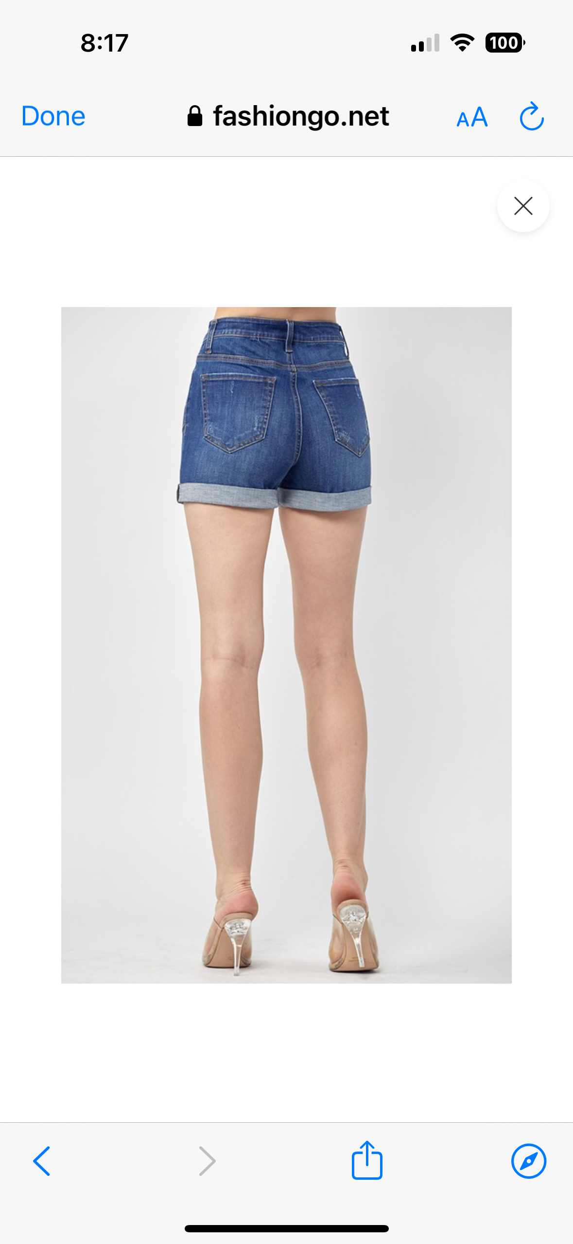 Patch Pocket Jean Shorts