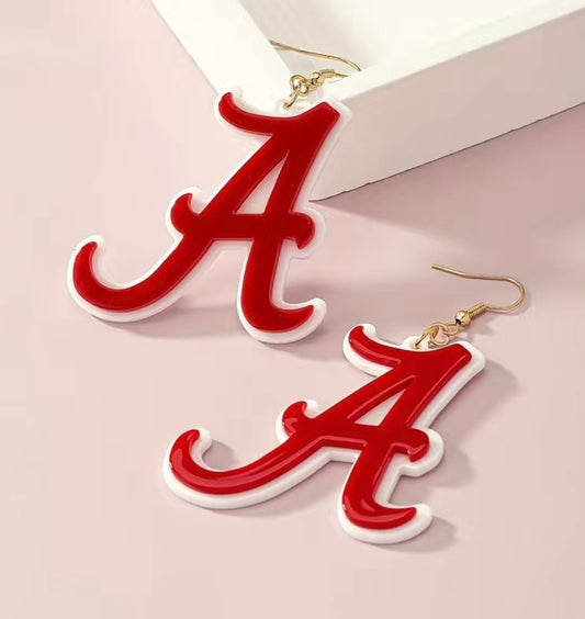 "A" Earrings