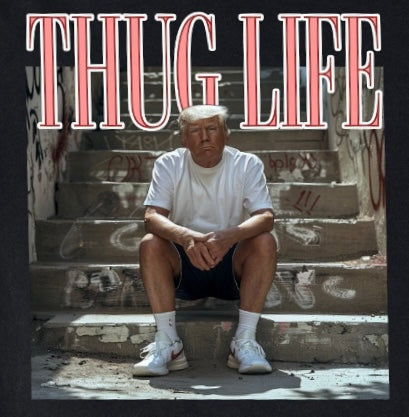 Trump Thug Life Graphic T Black